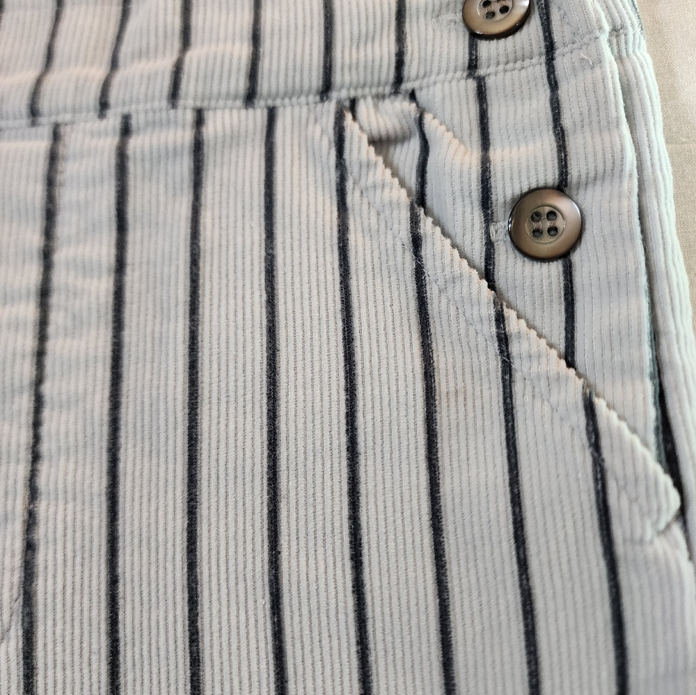 Jacadi Corduroy Light Blue with Thin Dark Blue Stripes Overalls 24 Months-86 CM